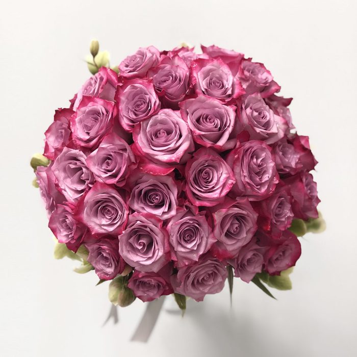 Purple Rose Bridal Bouquet - Image 2