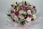 Pleasantly Pink Lilies And Carnations Bouquet - Image 2