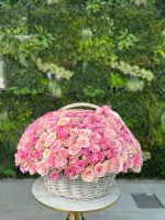 Romantic Affection-Rose-Flower Gift Basket - Image 2