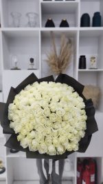 101 White Roses Bouquet