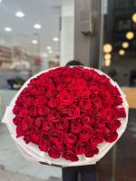 Fresh 101 Premium Red Roses Bouquet - Image 3