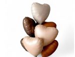 Mocha Love Heart Foll Balloons - Image 2
