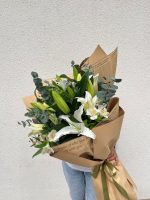 Pure Serenity Lily Bouquet - Image 3