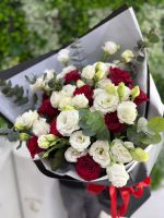 Scarlet & Ivory Harmony Bouquet - Image 3