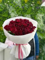 Midnight Crimson Roses Bouquet/30 Red Roses - Image 3