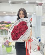 Ruby Romance Grande Bouquet/50 Red Roses - Image 4