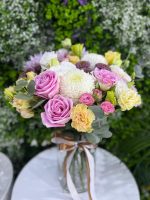 Blushing Charm Vase/ Mix Flowers