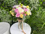 Blushing Charm Vase/ Mix Flowers - Image 3