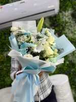 Azure Serenity Bloom Bouquet/Mix Flowers - Image 3