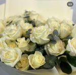 Ivory Elegance Bouquet/white Roses - Image 2