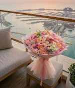 Sunset Blush Symphony Bouquet/Mix Pink Flowers - Image 2