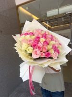 Sweet Velvet Promise Bouquet/51 Mix Roses - Image 3