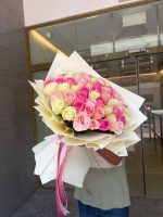 Sweet Velvet Promise Bouquet/51 Mix Roses - Image 2