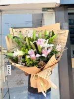 Blush Lily Garden Bouquet - Image 3