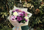 Royal Purple Chrysanthemum & Alstroemeria Bouquet - Image 2
