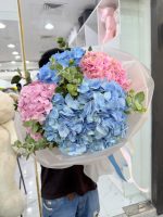 Blush & Blue Harmony Hydrangea Bouquet - Image 2