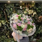 Luxury Pastel Garden Bouquet – French Roses, Eustoma & Daisies